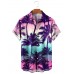 Summer Palms Print Short Sleeve Shirt 49191394X