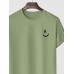 Men's Cartoon Smiley Casual Short Sleeve T-Shirt