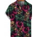 Men's Hawaiian Tiki Mask Print Short Sleeve Shirt