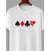 Men's Funny Poker Print Short Sleeve T-Shirt