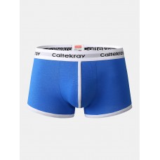 Mens Cotton U Convex Soft Letter Waistband Boxer Underwears