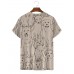 Men's Dog Print Crew Neck Casual Short Sleeve T-Shirt
