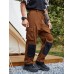 Men Colorblock Multi Pocket Ankle Length Soft Breathable Cargo Pants