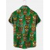 Men's Hawaiian Tiki Icon Print Short Sleeve Shirt