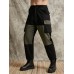 Men Outdoor Contrast Colorblock Multi Pocket Utility Ankle Length Cargo Pants